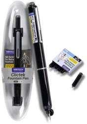 Writech Stilou reatractabil Writech + 5 patroane cerneala albastra, Negru (SD-STI512)
