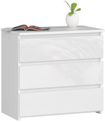 AKORD CL3 Magasfényű Fehér Éjjeliszekrény 60 cm