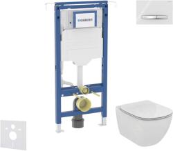 Geberit Duofix - Set pentru montare încastrată, toaletă și capac Ideal Standard Tesi, clapetă Sigma50, alb alpin SANI11CD3130 (SANI11CD3130)