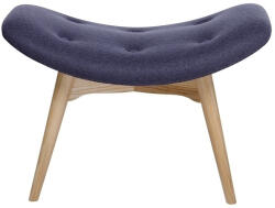 King Home Contour Lábtartó Szürke Szövet Kőrisfa