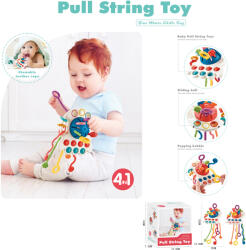 Chipolino Образователна играчка Chipolino - Низанка кръгче, 4 в 1 (DIG02468859)