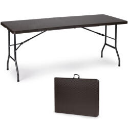 Homelux Rattan hatású összecsukható kerti asztal (RZK-180B) - geminiduo