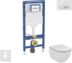 Geberit Duofix - Előfali szerelőkészlet, WC és ülőke Ideal Standard Tesi, Sigma50 gomb, Aquablade, SoftClose, alpesi fehér SANI11CD3141 (SANI11CD3141)