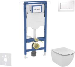 Geberit Duofix - Előfali szerelőkészlet, WC és ülőke Ideal Standard Tesi, Sigma30, Aquablade, SoftClose, fehér/fényes króm SANI11CD3138 (SANI11CD3138)