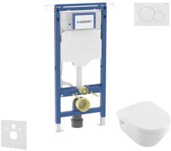 Geberit Duofix - Előfali szerelő készlet, WC és ülőke készlet Villeroy Boch, Sigma30, DirectFlush, SoftClose, CeramicPlus, alpesi fehér gombok SANI11CK3109 (SANI11CK3109)