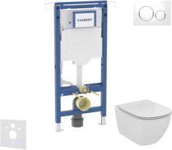 Geberit Duofix - Előfali szerelőkészlet, WC és ülőke Ideal Standard Tesi, Sigma20, fehér/fényes króm SANI11CD3126 (SANI11CD3126)