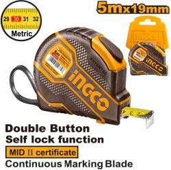 INGCO Ruleta Autoblocaj 3m Grosime 16mm INGCO HSMT08031E (HSMT08031E)