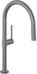 Kludi Reef - Mosdócsaptelep kihúzható zuhannyal, szálcsiszolt Gunmetal 50851N275 (50851N275)