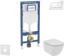 Geberit Duofix - Előfali szerelőkészlet, WC és ülőke Ideal Standard Tesi, Sigma30 gomb, Rimless, SoftClose, fehér/króm SANI11CD3106 (SANI11CD3106)