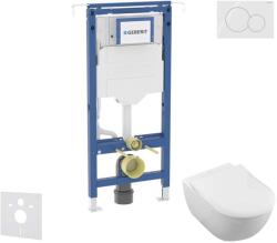 Geberit Duofix - Előfali szerelő készlet, WC és ülőke készlet Villeroy Boch, Sigma01, DirectFlush, SoftClose, CeramicPlus, fényes króm gombok SANI11CK1100 (SANI11CK1100)