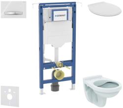Geberit Duofix - Előfali szerelő készlet, Alpha WC ülőkével, Sigma50 vezérlőgomb, alpesi fehér SANI11CD3105 (SANI11CD3105)