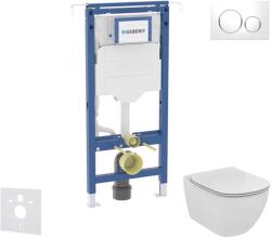 Geberit Duofix - Előfali szerelőkészlet, WC és ülőke Ideal Standard Tesi, Sigma20, Aquablade, SoftClose, fehér/fényes króm SANI11CD3137 (SANI11CD3137)