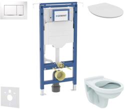 Geberit Duofix - Előfali szerelő készlet, Alpha WC ülőkel, Sigma20 gomb, fehér/króm SANI11CD3118 (SANI11CD3118)