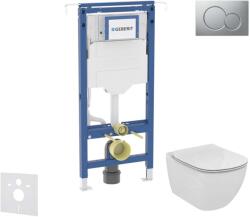 Geberit Duofix - Előfali szerelőkészlet, WC és ülőke Ideal Standard Tesi, Sigma01, matt króm SANI11CD2109 (SANI11CD2109)