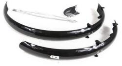 Orion 28-as alu-plasztik sárvédő szett, 53 mm, V-pálcás, fekete