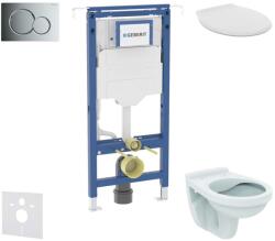Geberit Duofix - Előfali szerelő készlet, Alpha WC ülőkével, Sigma01 gomb, fényes króm SANI11CD1107 (SANI11CD1107)