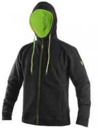 CXS Harrison Kapucnis Pulóver - 2XL, Fekete/Zöld