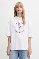 Fiorucci tricou din bumbac White Dreaming of You Print Relaxed Fit T-Shirt PPYA-TSD1PI_00X (W02SMTSH101CJ01WH03)