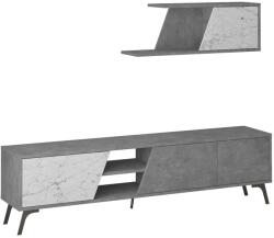 ASIR GROUP Lucian Tv Állvány, Retro Szürke-Carrara