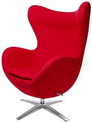 King Home Egg Széles Kasmír Fotel Piros