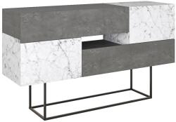 ASIR GROUP Mone Komód - 145 cm, Retro Szürke-Carrara