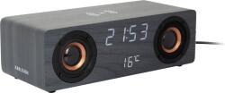 Karlsson Classic BT speaker Будилник с безжично зарядно, Bluetooth високоговорител и радио, черен (KA6059BK) Будилник