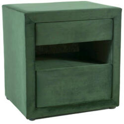 SIGNAL MEBLE ET-003 Velvet Zöld Bársony Éjjeliszekrény Két Fiókkal