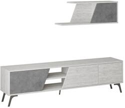 ASIR GROUP Lucian Tv Állvány, Ancient Fehér- Retro Szürke