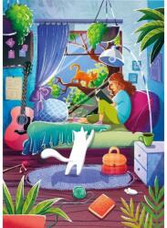 Magnolia 7051 - Girl & Cats - 1000 db-os puzzle (7051)