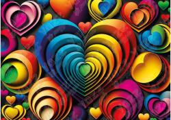 Yazz 3831 - Colorful Heart - 1000 db-os puzzle (3831)