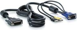 HP Hewlett Packard Enterprise 1x4 KVM Console 6ft USB Cable KVM kábel Fekete 1, 82 M (AF613A) (AF613A)