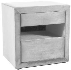 SIGNAL MEBLE ET-003 Velvet Bársony Éjjeliszekrény Világosszürke