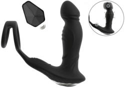 Rebel - vibratoare prostată cu funcție de împingere - silicon negru (54055130000) Vibrator