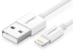 UGREEN cable USB 2.0 A lightning 2m, 5V/2.4A iPhone 7 / 7plus / 6S/ 6 / 6 Plus, iPhone 5s/5c/5, iPad Mini/Mini 2, iPad 1 M Fehér (ugree20728) (ugree20728)