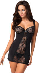 Obsessive - babydoll și tanga - dantelă neagră - L/XL (93066200005) - desirel