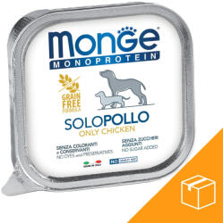 Monge Monoprotein Pate Alutálcás Kutyaeledel (100% Csirke) - 24x150 g