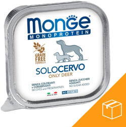 Monge Monoprotein Pate Alutálcás Kutyaeledel (100% Szarvas) - 24x150 g