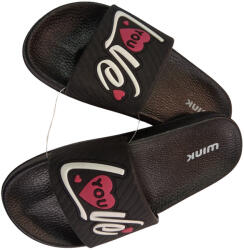 Luofu Love feliratú lányka papucs-fekete-32 (ST22780-F-32)