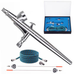 Fengda Set Aerograf Fengda BD-207K cu Duze de 0.2 mm, 0.3 mm și 0.5 mm, cu Furtun (TF2-20544)