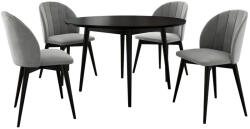  Étkezőgarnitúra Racine 127 (Fekete + Magic Velvet 2217)