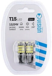  Izzó, W16W, T15, 12/24V, 45x4014 SMD LED, CANBUS, polaritásfüggetlen, fehér (KC) (CM58314)