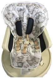  Pamut bélelt etetőszék huzat - Bézs szafari állatos