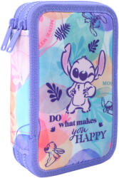 COOLPACK Disney Fashion - Stitch - Do What Makes You Happy 2 emeletes töltött tolltartó (RF066885)