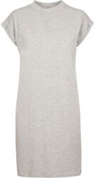 Build Your Brand Lezser pamut ruha állógallérral - Szürke melírozott | 5XL (BY101-1000278824)