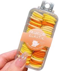 HARAHU TW-38232 hajgumik dobozban - Sárga/Narancssárga KP38232