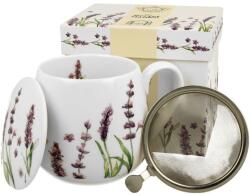 Duo Gift Porcelán bögre tetővel - 430ml - Levendula