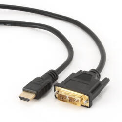 Gembird HDMI / DVI-D (18+1) kábel 1.8m fekete Gembird (CC-HDMI-DVI-6)