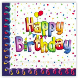  Happy Birthday szalvéta 20 DARABOS, 33x33 cm FSC Nr4