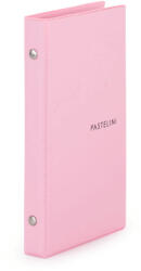 KARTON P+P Műanyag gyűrűskönyv A/6, 2 gyűrűs, vonalas jegyzetlapokkal, 100 lapos, PASTELINI, pasztell rózsaszín (KPP-5-28720) - officetrade