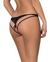 Obsessive Picantina nyitott tanga - černá - L/XL